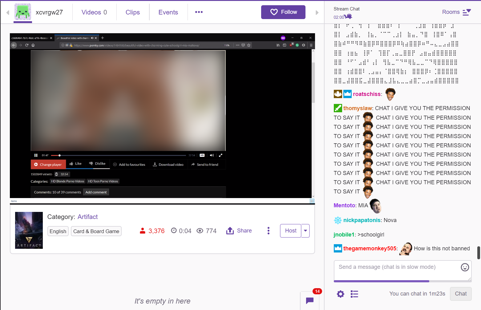 Twitch stream porn